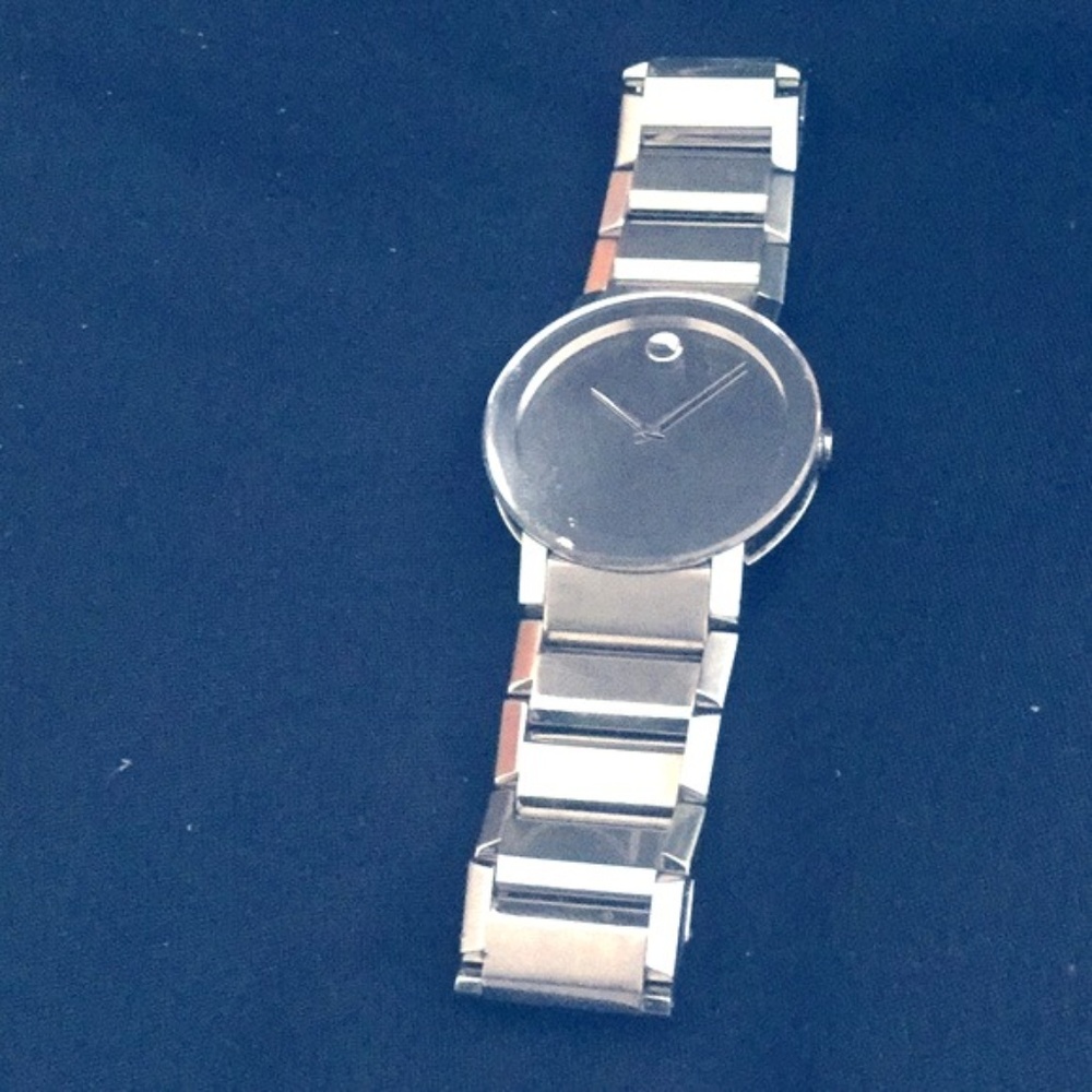 Movado watch, Mirror face, sapphire mineral glass